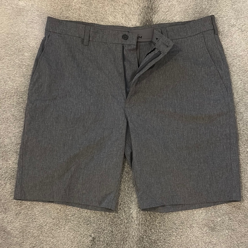 Grand Slam Gray Flat Front Business Shorts
